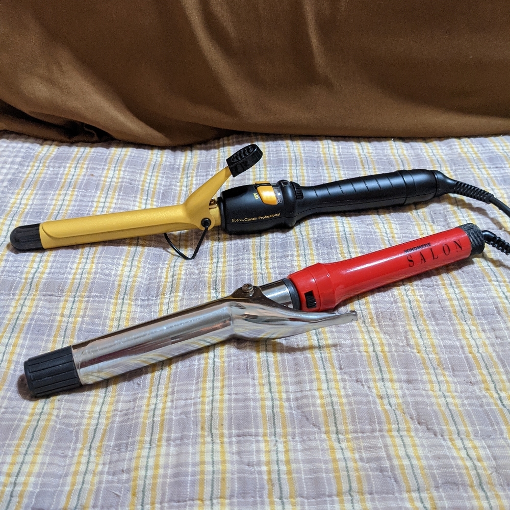 2 working curling irons salon Conair